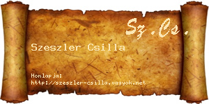 Szeszler Csilla névjegykártya
